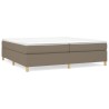 Cadre de lit sans matelas taupe 200x200 cm tissu 