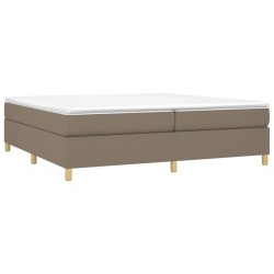 Cadre de lit sans matelas taupe 200x200 cm tissu 