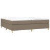 Cadre de lit sans matelas taupe 200x200 cm tissu 
