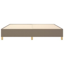 Cadre de lit sans matelas taupe 200x200 cm tissu 