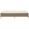 Cadre de lit sans matelas taupe 200x200 cm tissu 