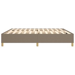 Cadre de lit sans matelas taupe 200x200 cm tissu 