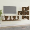 Ensemble de meubles TV 6 pcs Chêne fumé Bois d'ingénierie 