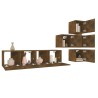 Ensemble de meubles TV 6 pcs Chêne fumé Bois d'ingénierie 