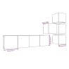 Ensemble de meubles TV 6 pcs Chêne fumé Bois d'ingénierie 