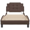 Cadre de lit avec LED sans matelas marron 80x200 cm 
