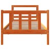 Cadre de lit avec tête de lit sans matelas cire marron 90x190cm 