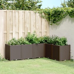 Jardinière marron 160x120x53 cm polypropylène 