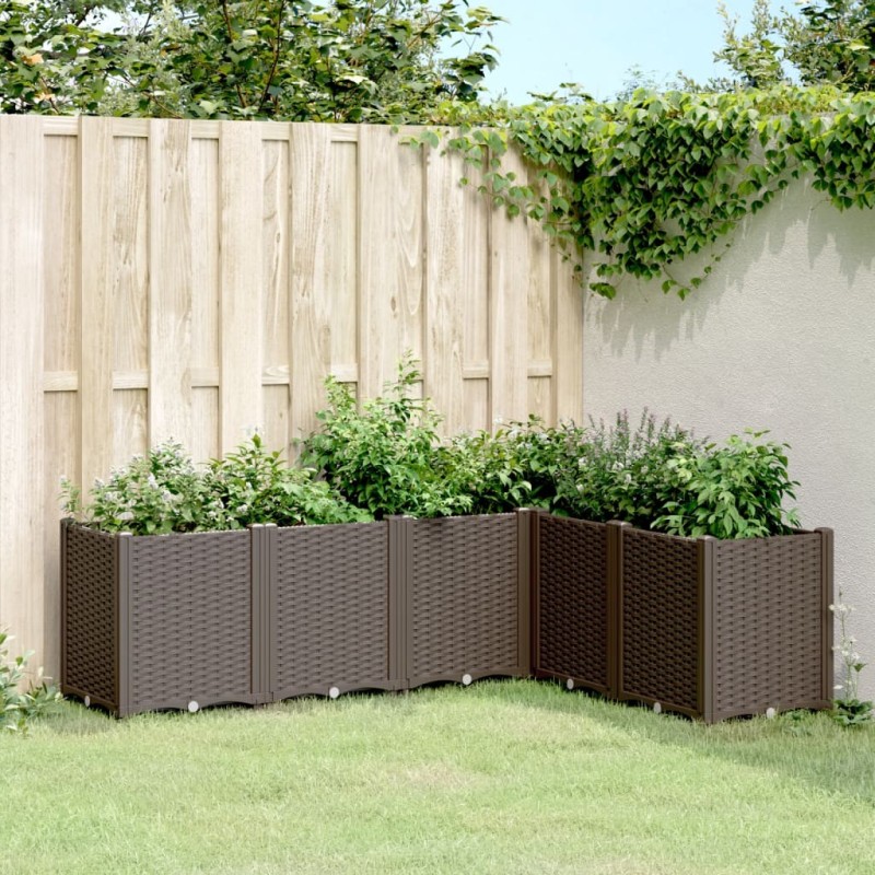 Jardinière marron 160x120x53 cm polypropylène Jardinière marron 160x120x53 cm polypropylène