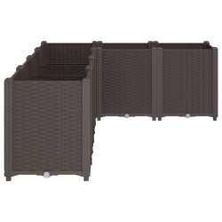 Jardinière marron 160x120x53 cm polypropylène 