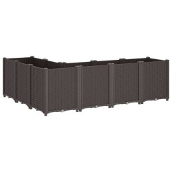 Jardinière marron 160x120x53 cm polypropylène 