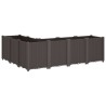 Jardinière marron 160x120x53 cm polypropylène 