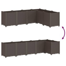 Jardinière marron 160x120x53 cm polypropylène 