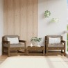 Chaises de jardin avec coussins lot de 2 marron miel 