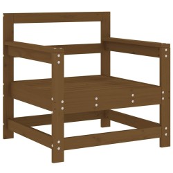 Chaises de jardin avec coussins lot de 2 marron miel 