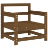 Chaises de jardin avec coussins lot de 2 marron miel 