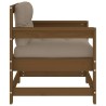 Chaises de jardin avec coussins lot de 2 marron miel 