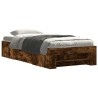 Cadre de lit sans matelas chêne fumé 90x190cm bois d'ingénierie 