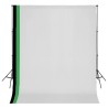 Kit de studio photo et 3 toiles de fond réglables Coton 3x3 m 