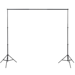Kit de studio photo et 3 toiles de fond réglables Coton 3x3 m 