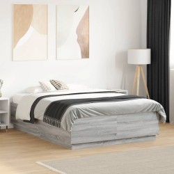 Cadre de lit sans matelas sonoma gris 140x190 cm 