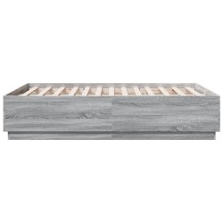 Cadre de lit sans matelas sonoma gris 140x190 cm 