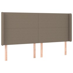 Tête de lit avec oreilles Taupe 163x16x118/128 cm Tissu 