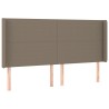 Tête de lit avec oreilles Taupe 163x16x118/128 cm Tissu 