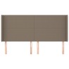 Tête de lit avec oreilles Taupe 163x16x118/128 cm Tissu 