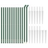 Clôture en treillis métallique et piquet d'ancrage vert 1x25 m 