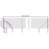 Clôture en treillis métallique et piquet d'ancrage vert 1x25 m 