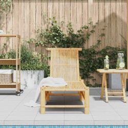 Chaise longue 55x199x30 cm bambou 