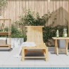Chaise longue 55x199x30 cm bambou 