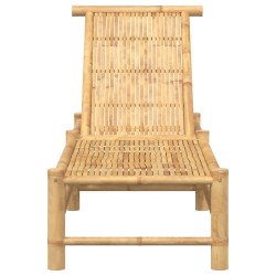 Chaise longue 55x199x30 cm bambou 