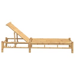 Chaise longue 55x199x30 cm bambou 