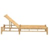 Chaise longue 55x199x30 cm bambou 