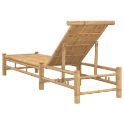 Chaise longue 55x199x30 cm bambou 
