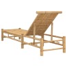 Chaise longue 55x199x30 cm bambou 