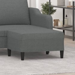 Repose-pied Gris foncé 70x55x41 cm Tissu 