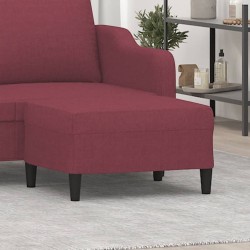 Repose-pied Rouge bordeaux 70x55x41 cm Tissu 