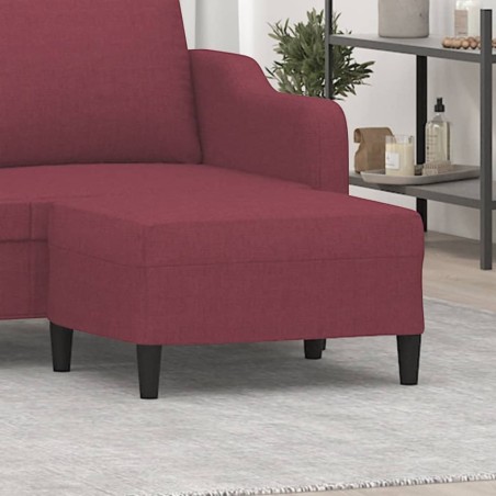 Repose-pied Rouge bordeaux 70x55x41 cm Tissu 