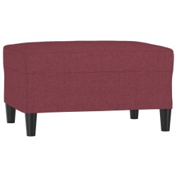 Repose-pied Rouge bordeaux 70x55x41 cm Tissu 