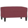Repose-pied Rouge bordeaux 70x55x41 cm Tissu 