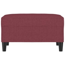 Repose-pied Rouge bordeaux 70x55x41 cm Tissu 
