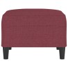 Repose-pied Rouge bordeaux 70x55x41 cm Tissu 