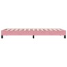 Sommier à lattes de lit sans matelas rose 80x210 cm velours 