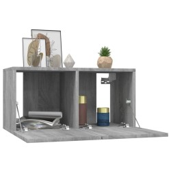Meubles TV muraux 4pcs Sonoma gris 60x30x30cm Bois d'ingénierie 