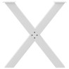 Pieds de table à manger en forme de X, 3 pièces, blanc, 70 x (72-73) cm, acier 