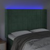 Tête de lit à LED Vert foncé 147x16x118/128 cm Velours 