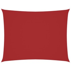 Voile de parasol Tissu Oxford rectangulaire 4x6 m rouge 